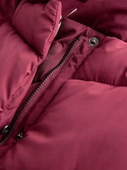 Burgundy Regular Length Shower Resistant Faux Fur Lined Hooded Padded Coat (3-16yrs) - Image 12 of 13