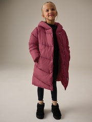 Burgundy Regular Length Shower Resistant Faux Fur Lined Hooded Padded Coat (3-16yrs) - Image 2 of 13