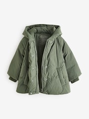 Kaki zelena - odporen na dež No Quilt Wadded Coat (3-16let) - Slika 10 iz 12