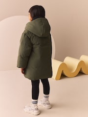 Kaki zelena - odporen na dež No Quilt Wadded Coat (3-16let) - Slika 2 iz 12