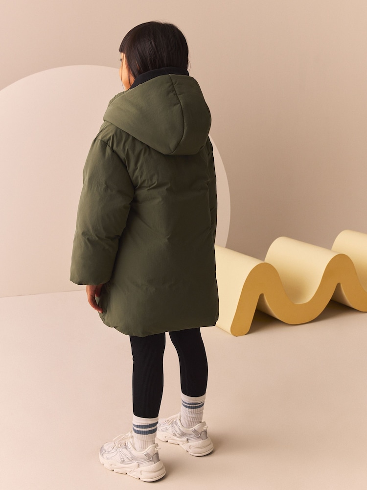 Kaki zelena - odporen na dež No Quilt Wadded Coat (3-16let) - Slika 2 iz 12 Kaki zelena - odporen na dež No Quilt Wadded Coat (3-16let) - Slika 2 iz 12