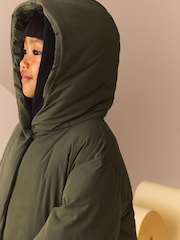 Kaki zelena - odporen na dež No Quilt Wadded Coat (3-16let) - Slika 7 iz 12
