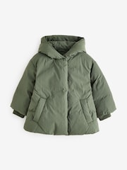 Kaki zelena - odporen na dež No Quilt Wadded Coat (3-16let) - Slika 8 iz 12