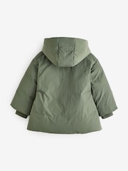 Kaki zelena - odporen na dež No Quilt Wadded Coat (3-16let) - Slika 9 iz 12