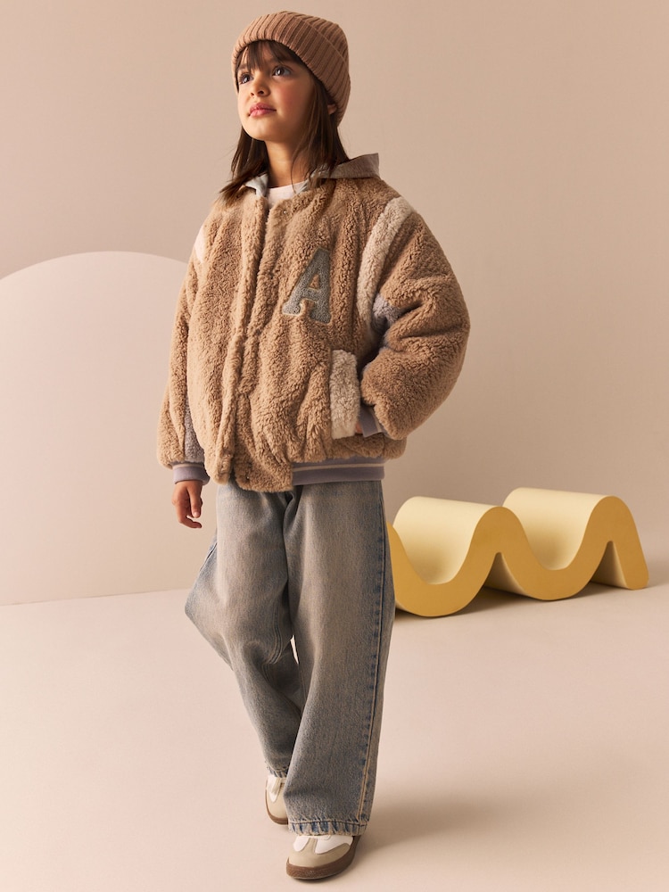 Neutral/Grey Borg Varsity Bomber Jacket (3-12yrs) - Image 2 of 12