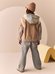 Neutral/Grey Borg Varsity Bomber Jacket (3-12yrs) - Image 4 of 12