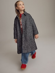 Черный/белый - Mono Casual Coat with Wool (3-16yrs) - Изображение 1 из 6