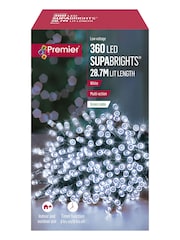 Premier Decorations Ltd White Brite 360 LEDs Supabrights Christmas Lights with Timer - Image 2 of 4