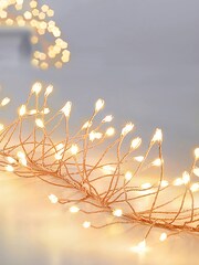 Premier Decorations Ltd White Warm 430 Garland Warm White Timer LED Christmas Lights - Image 1 of 3