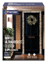 Premier Decorations Ltd Rainbow Pastel 5.5m 800 LEDs UltraBright Cluster Christmas Lights - Image 2 of 4