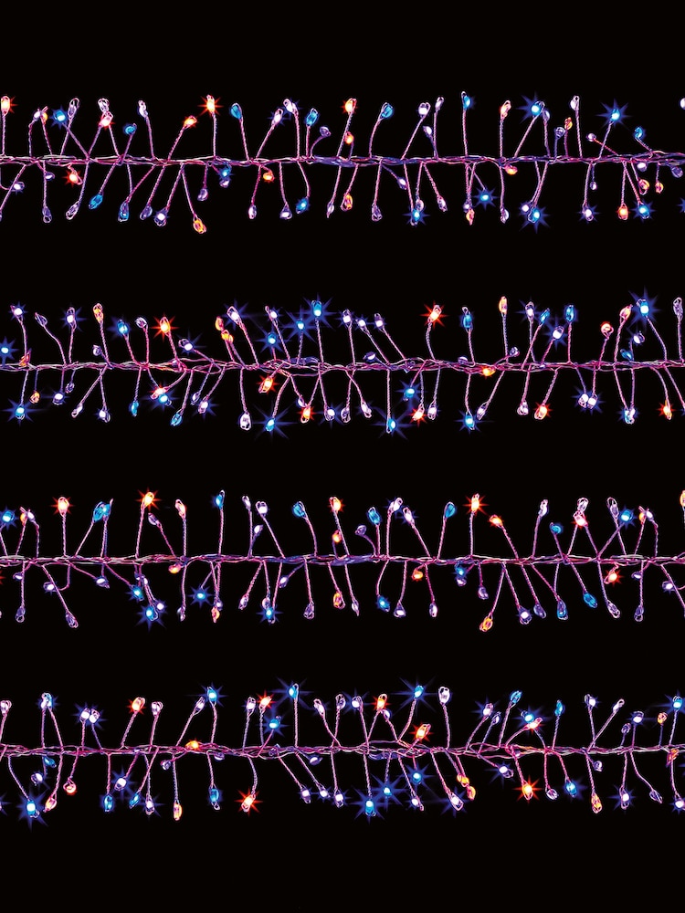 Premier Decorations Ltd Rainbow Pastel 5.5m 800 LEDs UltraBright Cluster Christmas Lights - Image 4 of 4