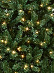 Premier Decorations Ltd Green Pre Lit Nordic Fir Hinged Artificial 7ft Christmas Tree - Image 4 of 4