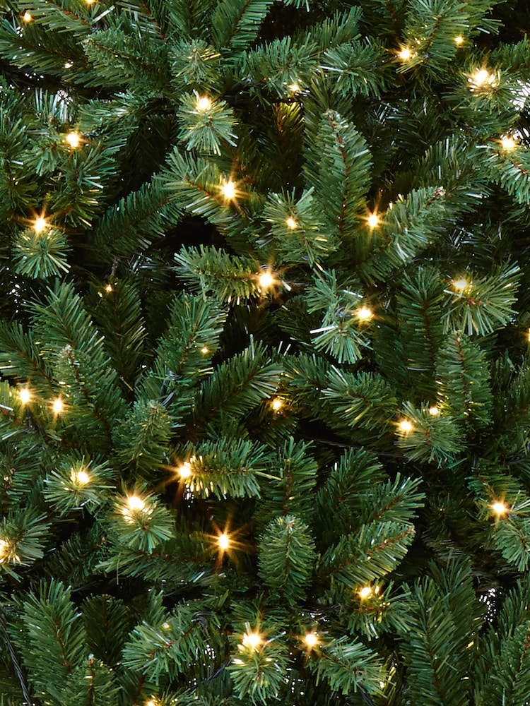 Premier Decorations Ltd Green Pre Lit Nordic Fir Hinged Artificial 7ft Christmas Tree - Image 4 of 4