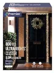 Premier Decorations Ltd Rainbow 5.5m 800 LEDs UltraBright Cluster Christmas Lights - Image 2 of 4