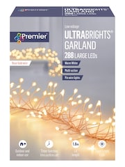 Premier Decorations Ltd White Warm 288 UltraBright LED Christmas Lights 1.8M - Image 2 of 3