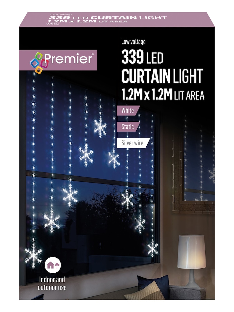 Premier Decorations Ltd White Brite V Shape Christmas Window Lights - Image 1 of 1