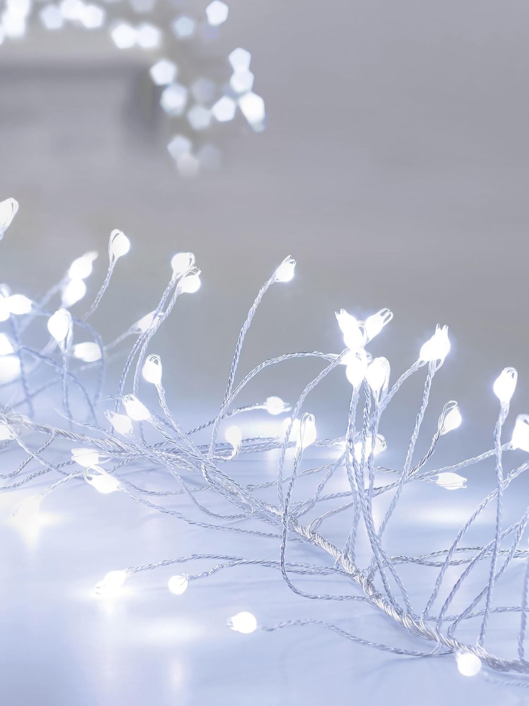 Premier Decorations Ltd White Brite 288 LEDs Wire Lit UltraBright Garland Christmas Lights with Timer - Image 1 of 3