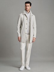 Reiss Stone Perrin Jacket With Removable Funnel-Neck Insert - Image 3 of 6