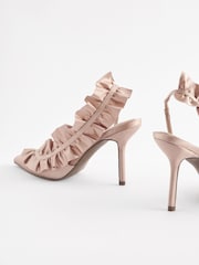 Nude Forever Comfort® Ruffle Slingback Heels - Image 4 of 7