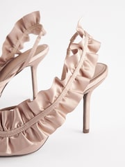 Nude Forever Comfort® Ruffle Slingback Heels - Image 6 of 7