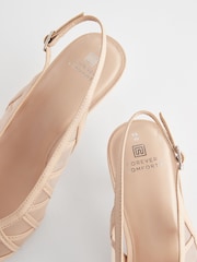 Pink Forever Comfort® Mesh Panel Point Toe Slingback Heels - Image 5 of 5