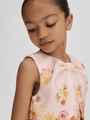 Reiss Multi Josephine 4-9 yrs Scuba Knot Fit-and-Flare Dress - Image 4 of 6