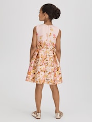 Reiss Multi Josephine 4-9 yrs Scuba Knot Fit-and-Flare Dress - Image 5 of 6