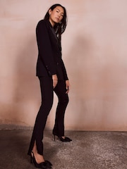 Mint Velvet Black Split Hem Slim Jeans - Image 2 of 6