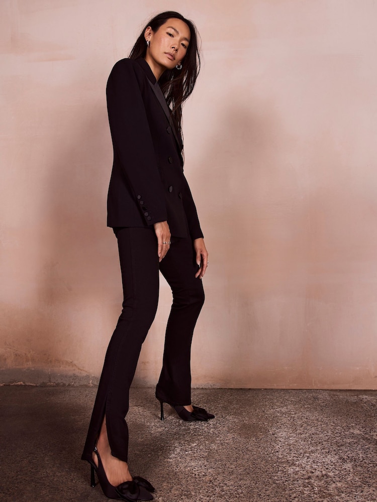 Mint Velvet Black Split Hem Slim Jeans - Image 2 of 6