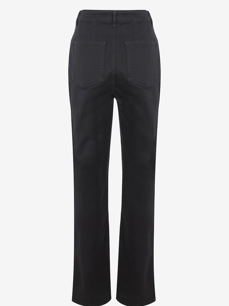 Mint Velvet Black Split Hem Slim Jeans - Image 6 of 6