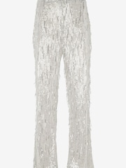 Mint Velvet Silver Silver Sequin Tassel Trousers - Image 3 of 4