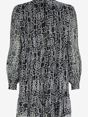 Mint Velvet Blue Metallic Mini Dress - Image 4 of 4