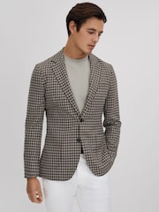 Reiss Nano Wollmischung Check Einreihiger Blazer - Bild 1 von 9