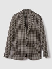 Reiss Nano Wollmischung Check Einreihiger Blazer - Bild 2 von 9
