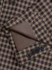 Reiss Nano Wollmischung Check Einreihiger Blazer - Bild 9 von 9