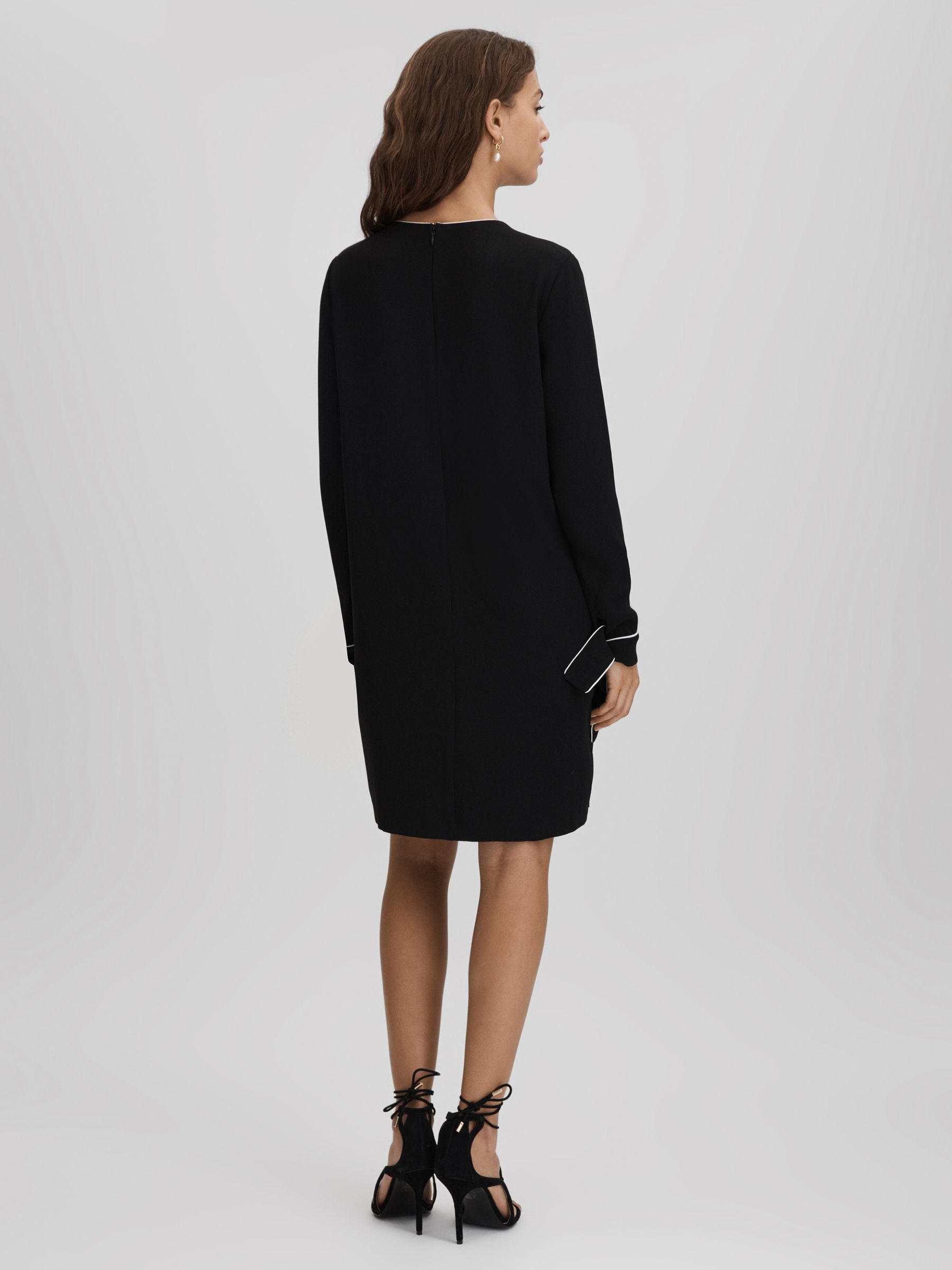 Buy Reiss Black Eloise Shift Mini Dress from the Next UK