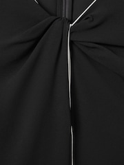 Reiss Black Eloise Shift Mini Dress - Image 7 of 7