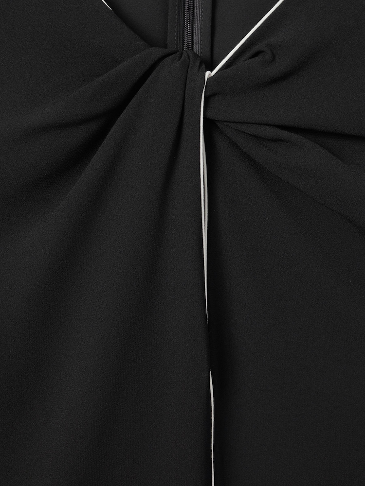 Reiss Black Eloise Shift Mini Dress - Image 7 of 7