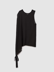 Reiss Black Anya Sheer Draped Sleeve Cover Up - Image 2 of 5