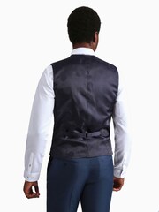 Ted Baker Tailoring Blue Tai Slim Fit Semi Plain Waistcoat - Image 2 of 3