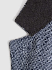 Reiss Indigo Ravenswood Slim Fit Single Breasted Wool Blend Blazer - Image 7 of 7