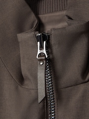 Reiss Brown Rufus Funnel Neck Zip-Through Jacket - Image 6 of 6