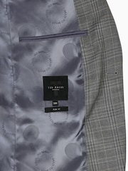 Ted Baker Tailoring Grey Miken Slim Fit Check Jacket - Image 5 of 5