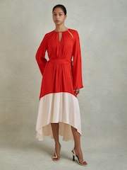 Платье миди в стиле колор блок Reiss Luella - Image 3 of 7
