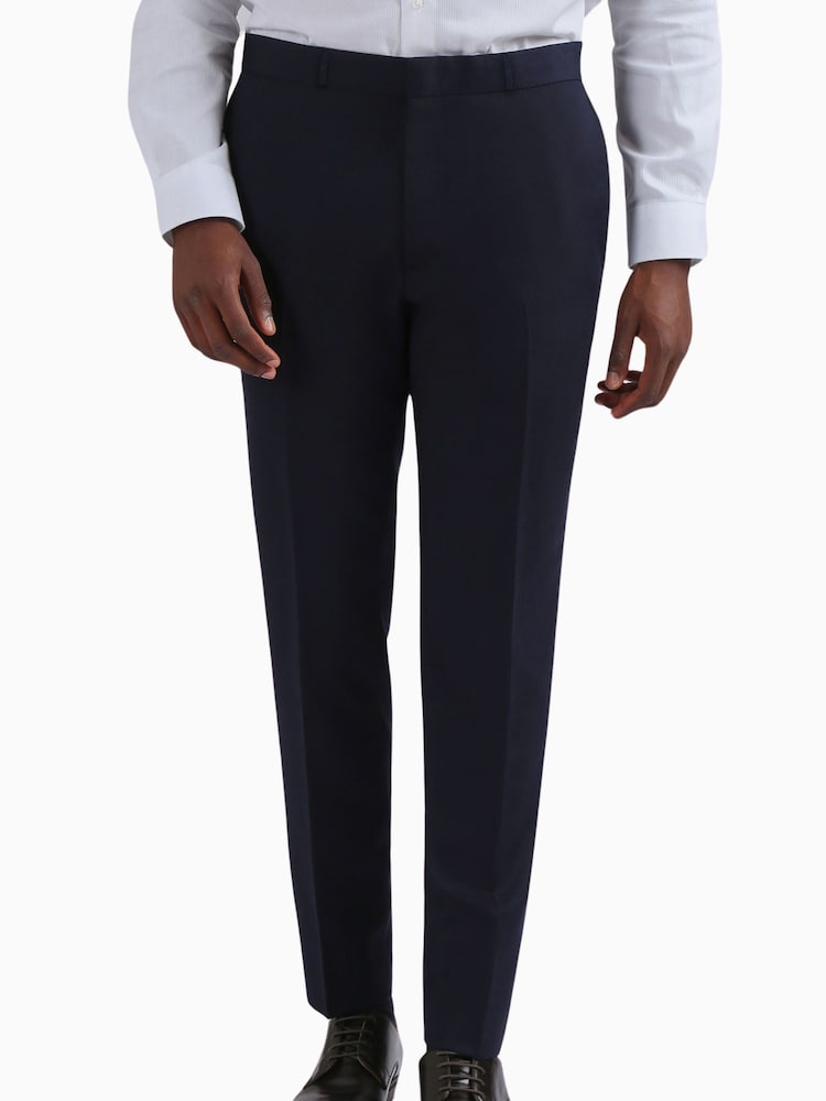 Ted Baker Tailoring Blue Slim Fit Tuxedo Trousers - Image 1 of 3