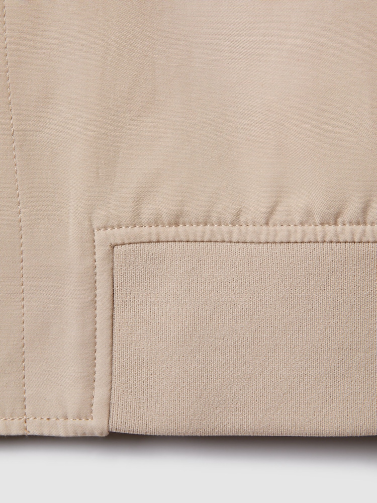 Reiss Stone Peggy Cotton Blend Zip-Through Jacket - Image 7 of 7