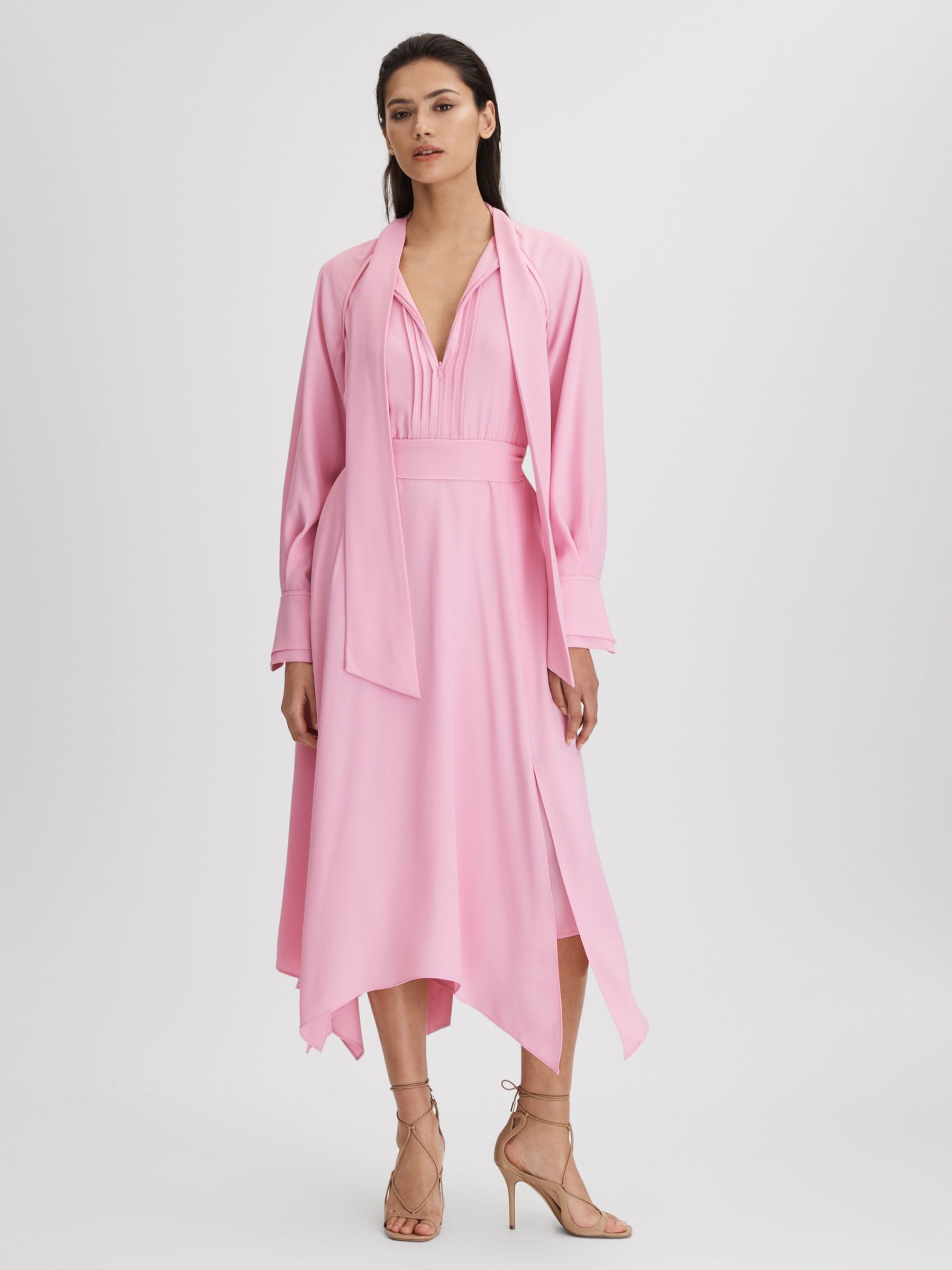 Reiss pink dress discount