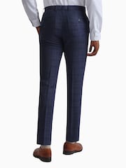 Ted Baker Tailoring Slim Fit Blue Chelia Check Trousers - Image 2 of 4
