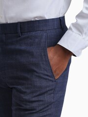 Ted Baker Tailoring Slim Fit Blue Chelia Check Trousers - Image 3 of 4