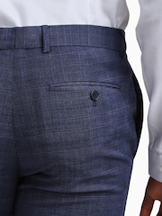 Ted Baker Tailoring Slim Fit Blue Chelia Check Trousers - Image 4 of 4